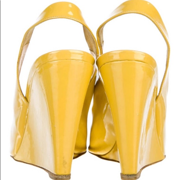 Prada Yellow Wedge Shoes - Picture 2 of 9